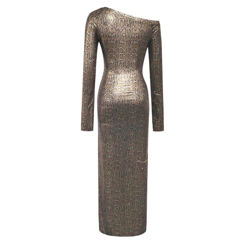 Elegantes Bandage-Maxikleid mit Diamanten – Bodenlang & Quadratkragen