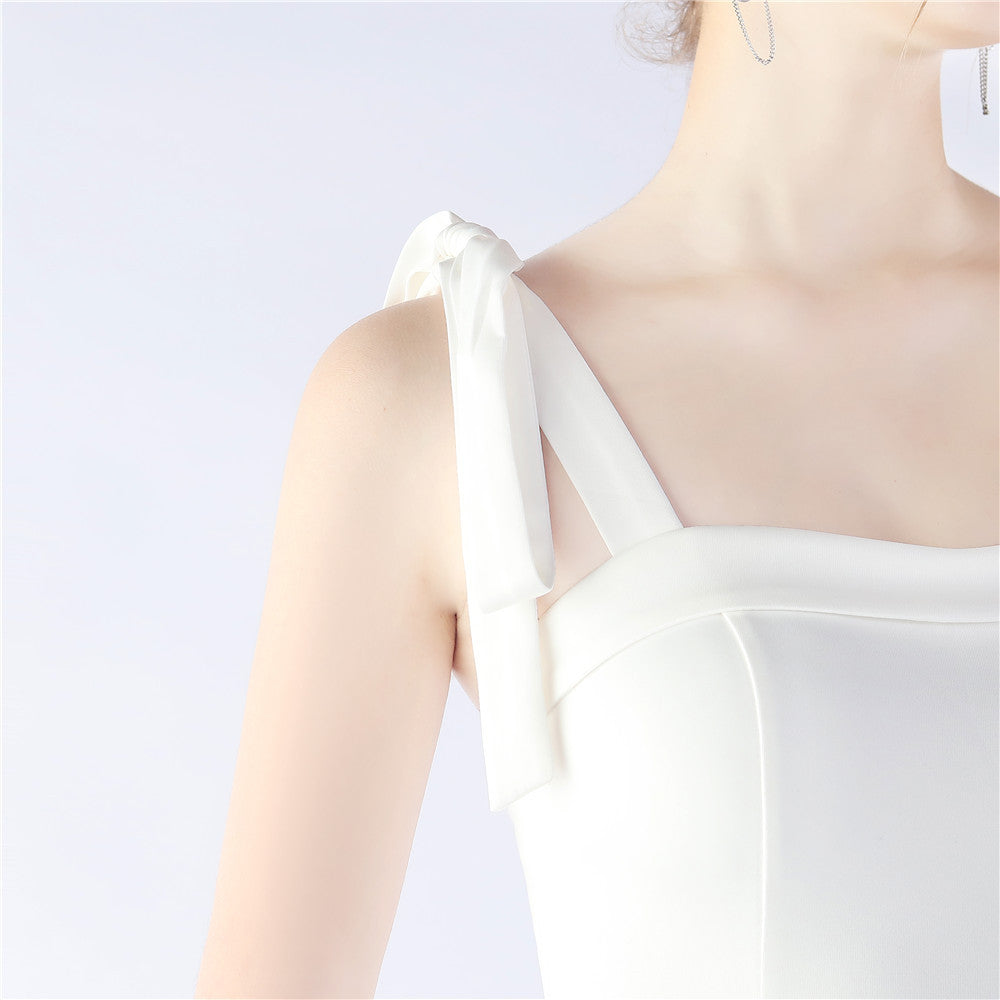 Elegantes Bandage-Maxikleid mit Diamanten – Bodenlang & Quadratkragen