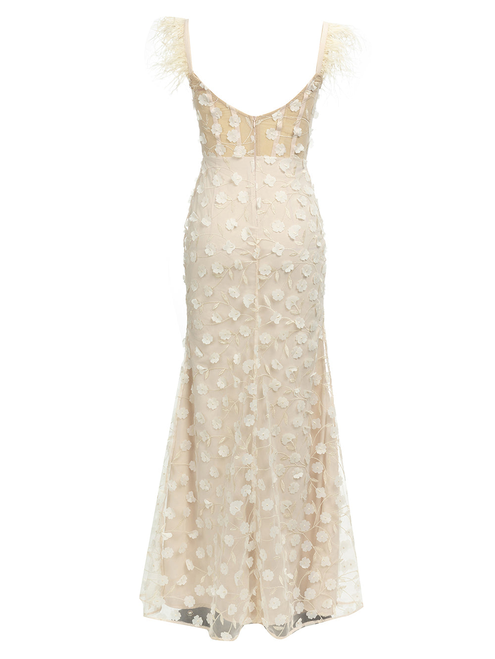 Elegantes Bandage-Maxikleid mit Diamanten – Bodenlang & Quadratkragen