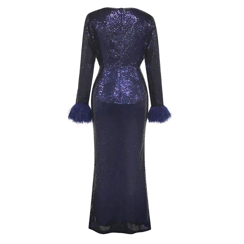 Elegantes Bandage-Maxikleid mit Diamanten – Bodenlang & Quadratkragen