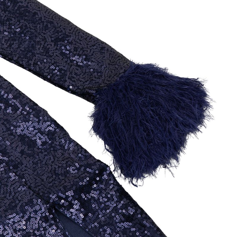 Elegantes Bandage-Maxikleid mit Diamanten – Bodenlang & Quadratkragen