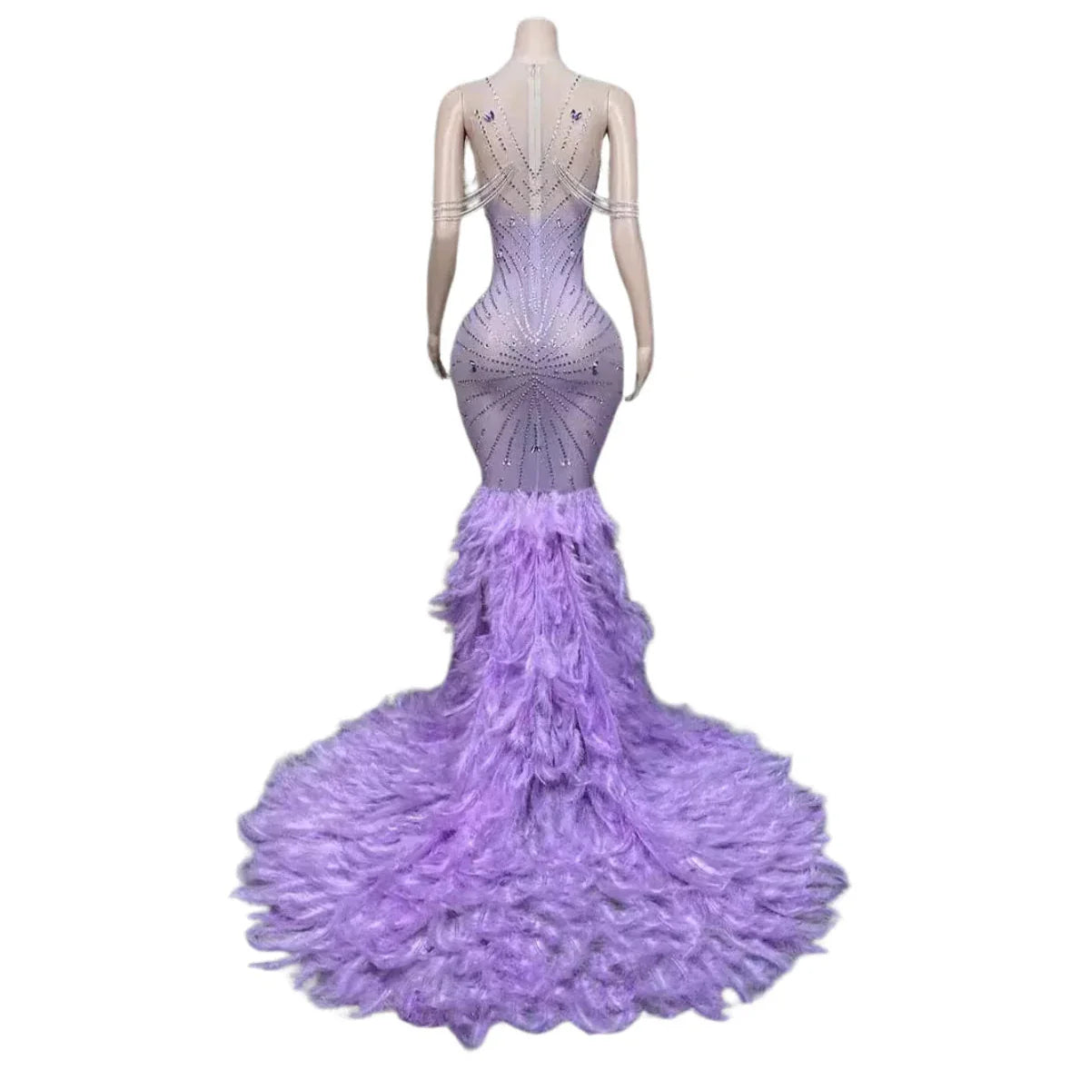 Elegantes Bandage-Maxikleid mit Diamanten – Bodenlang & Quadratkragen