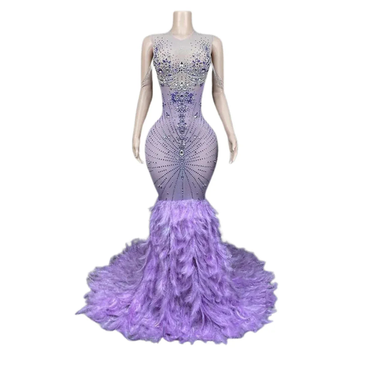 Produktbild von Elegantes Bandage-Maxikleid mit Diamanten – Bodenlang & Quadratkragen in xs, erhältlich bei Hot Fashionista