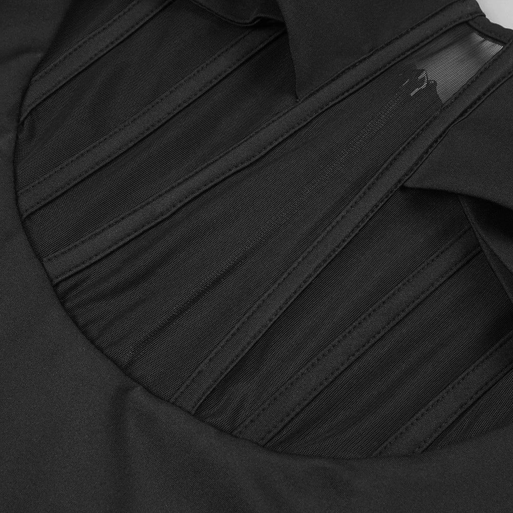 Elegantes Bandage-Maxikleid mit Diamanten – Bodenlang & Quadratkragen