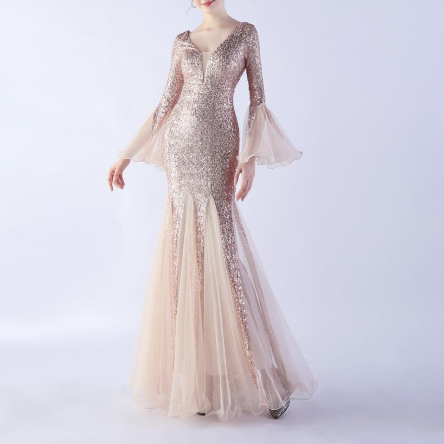 Elegantes Bandage-Maxikleid mit Diamanten – Bodenlang & Quadratkragen