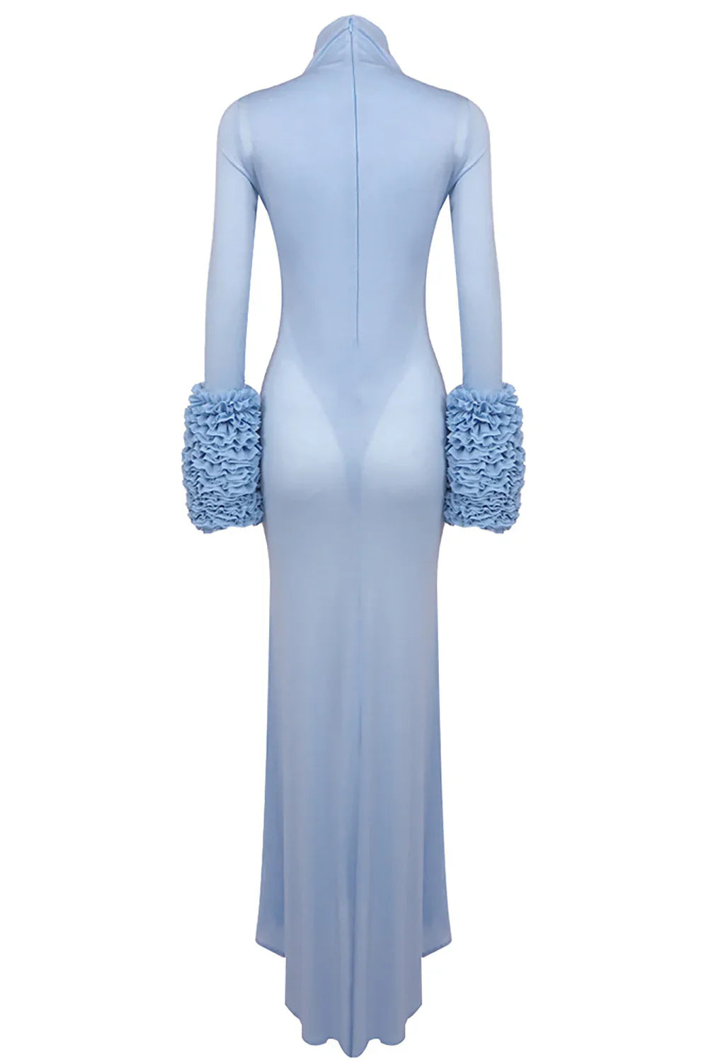 Elegantes Bandage-Maxikleid mit Diamanten – Bodenlang & Quadratkragen