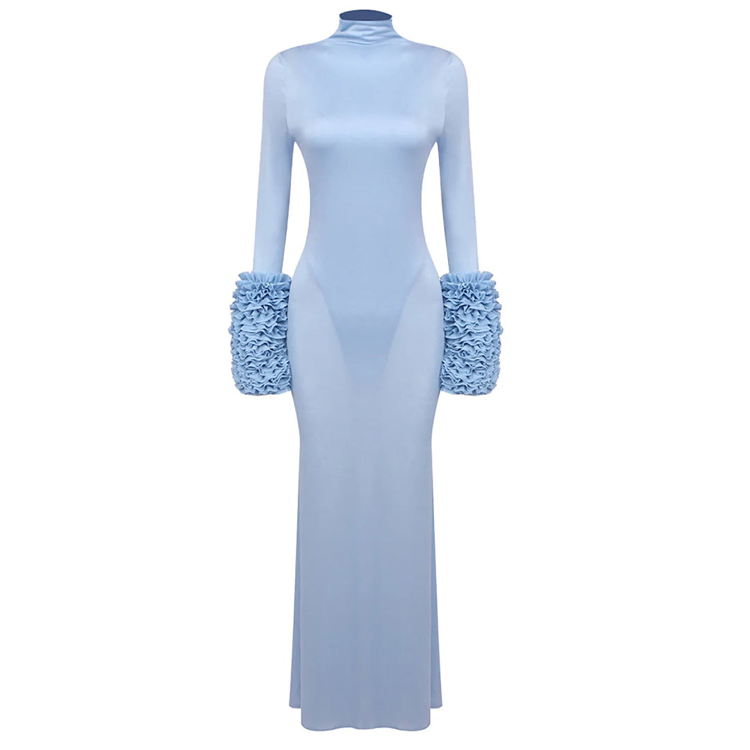 Produktbild von Elegantes Bandage-Maxikleid mit Diamanten – Bodenlang & Quadratkragen in xs, erhältlich bei Hot Fashionista
