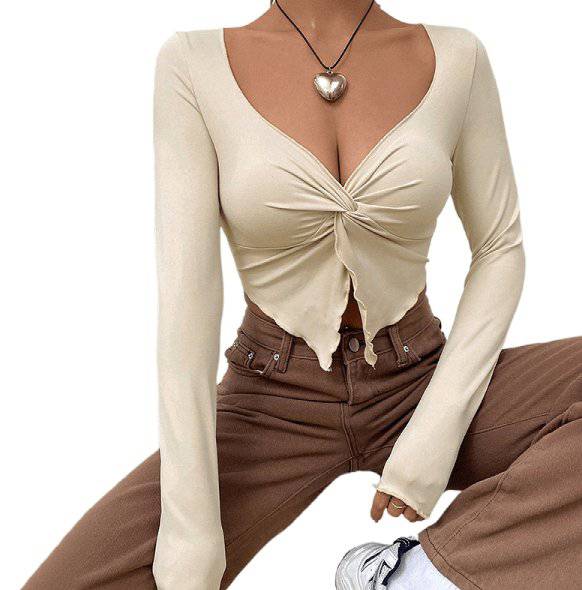 Produktbild von Elegantes Bandage-Maxikleid mit Diamanten – Bodenlang & Quadratkragen in apricot, erhältlich bei Hot Fashionista