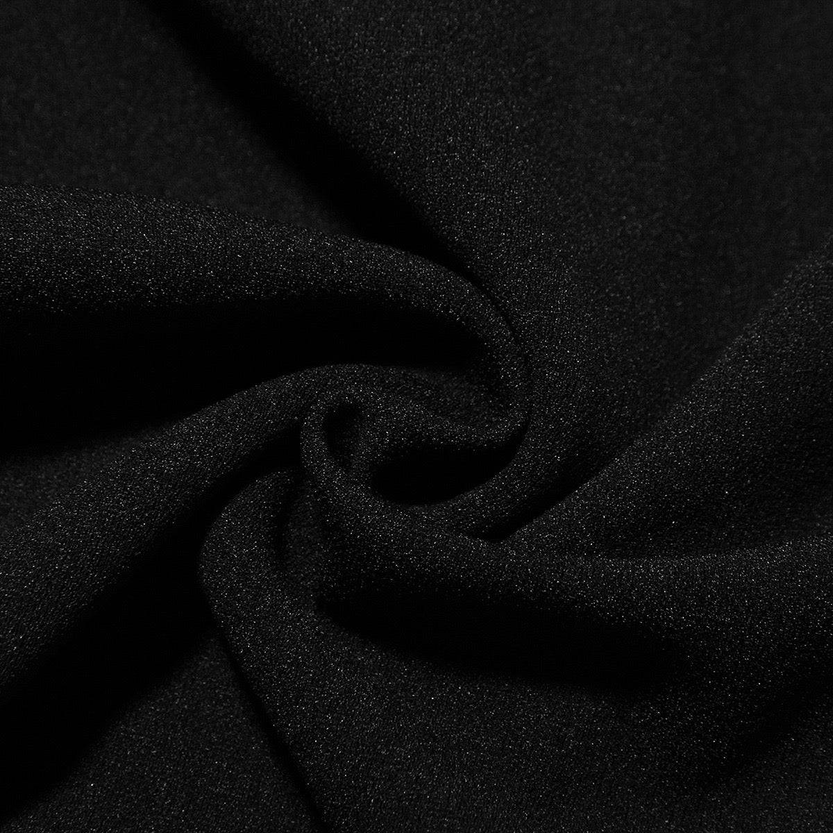 Elegantes Bandage-Maxikleid mit Diamanten – Bodenlang & Quadratkragen