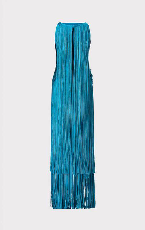 Elegantes Bandage-Maxikleid mit Diamanten – Bodenlang & Quadratkragen
