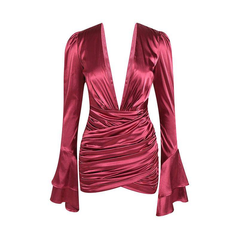 Elegantes Bandage-Maxikleid mit Diamanten – Bodenlang & Quadratkragen