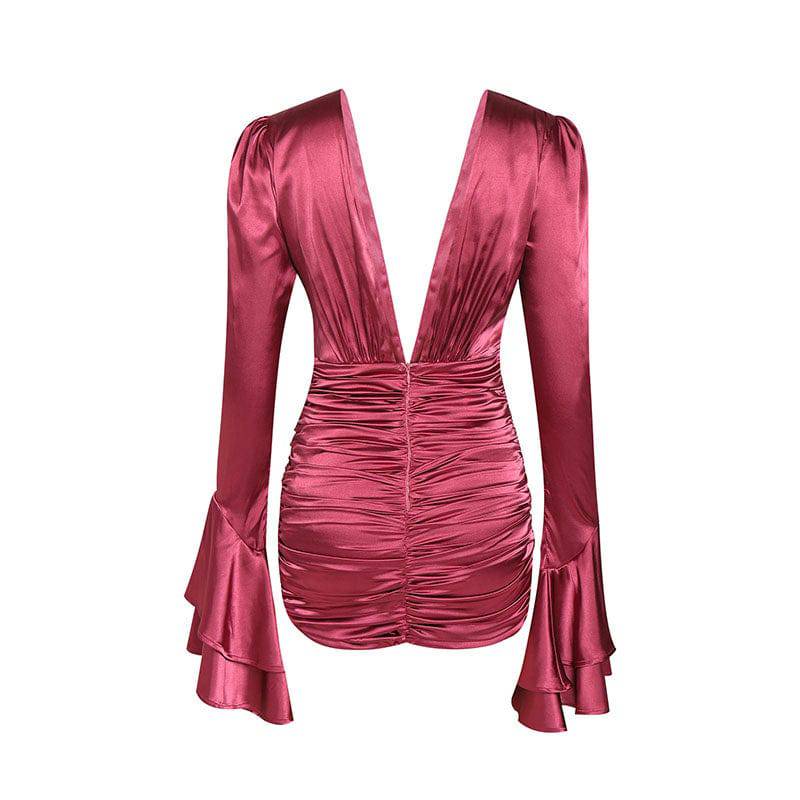Elegantes Bandage-Maxikleid mit Diamanten – Bodenlang & Quadratkragen