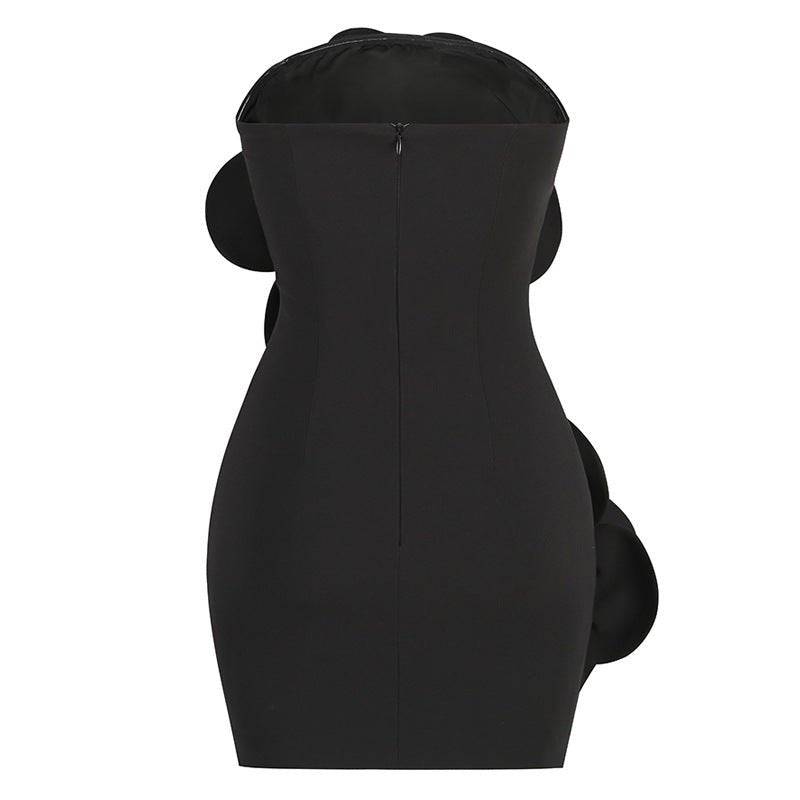 Elegantes Bandage-Maxikleid mit Diamanten – Bodenlang & Quadratkragen