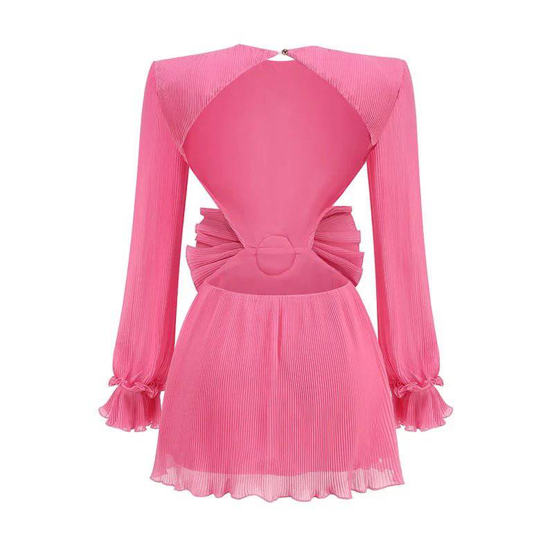 Elegantes Bandage-Maxikleid mit Diamanten – Bodenlang & Quadratkragen