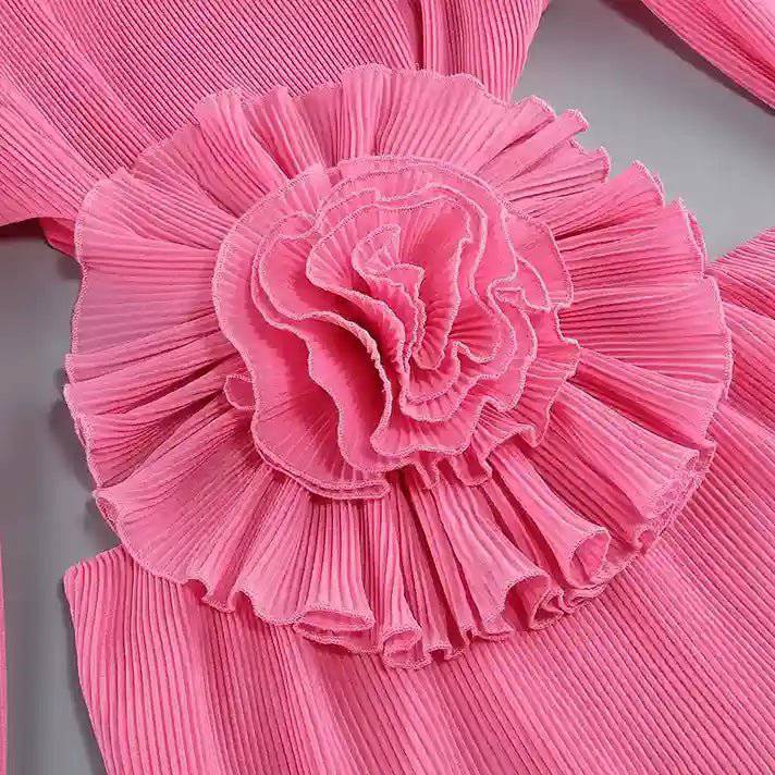 Elegantes Bandage-Maxikleid mit Diamanten – Bodenlang & Quadratkragen