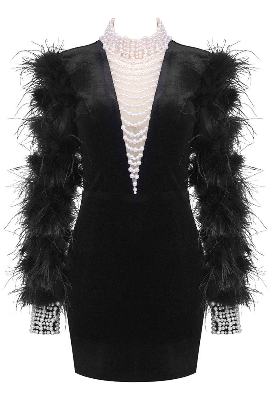 Elegantes Bandage-Maxikleid mit Diamanten – Bodenlang & Quadratkragen