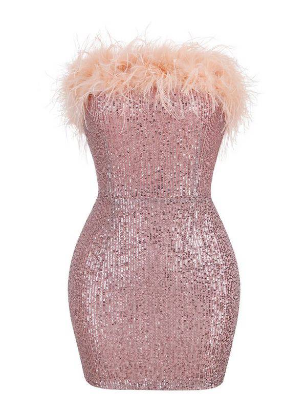 Elegantes Bandage-Maxikleid mit Diamanten – Bodenlang & Quadratkragen