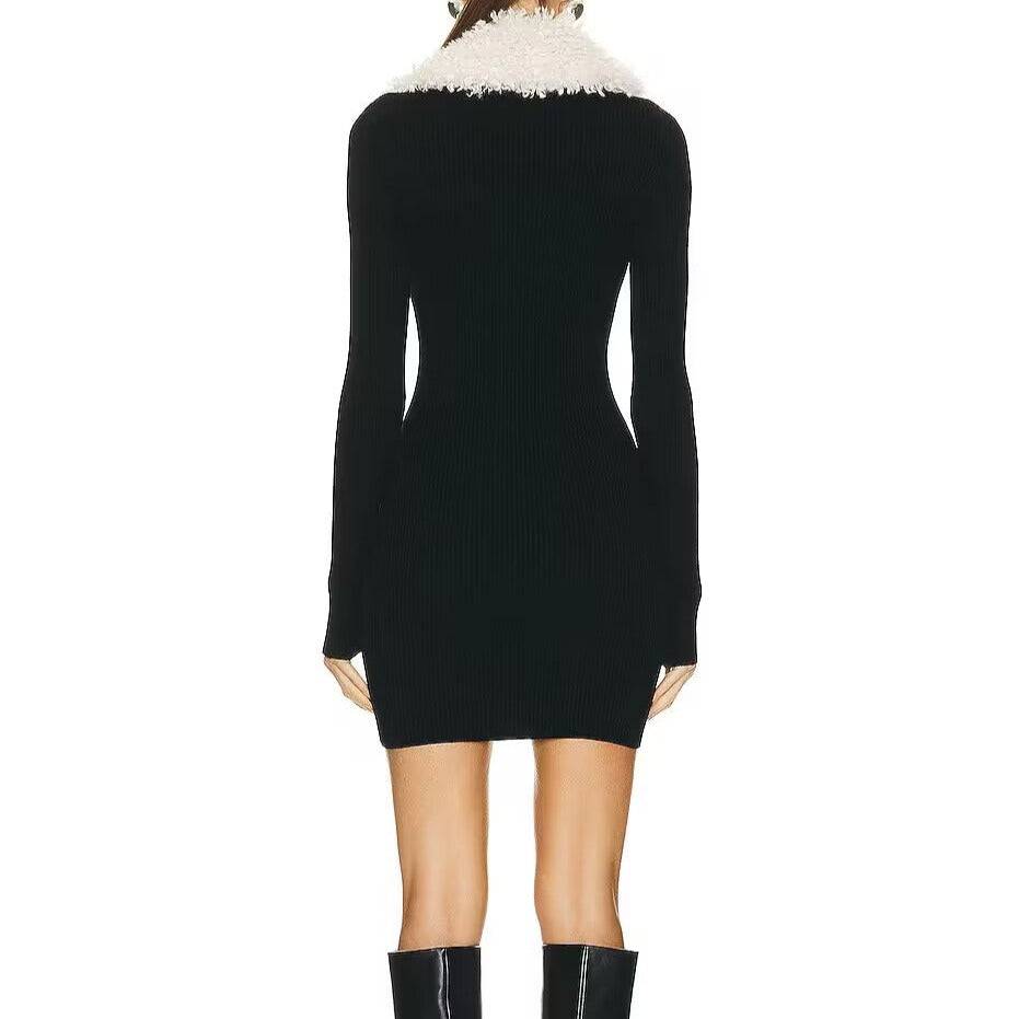 Elegantes Bandage-Maxikleid mit Diamanten – Bodenlang & Quadratkragen