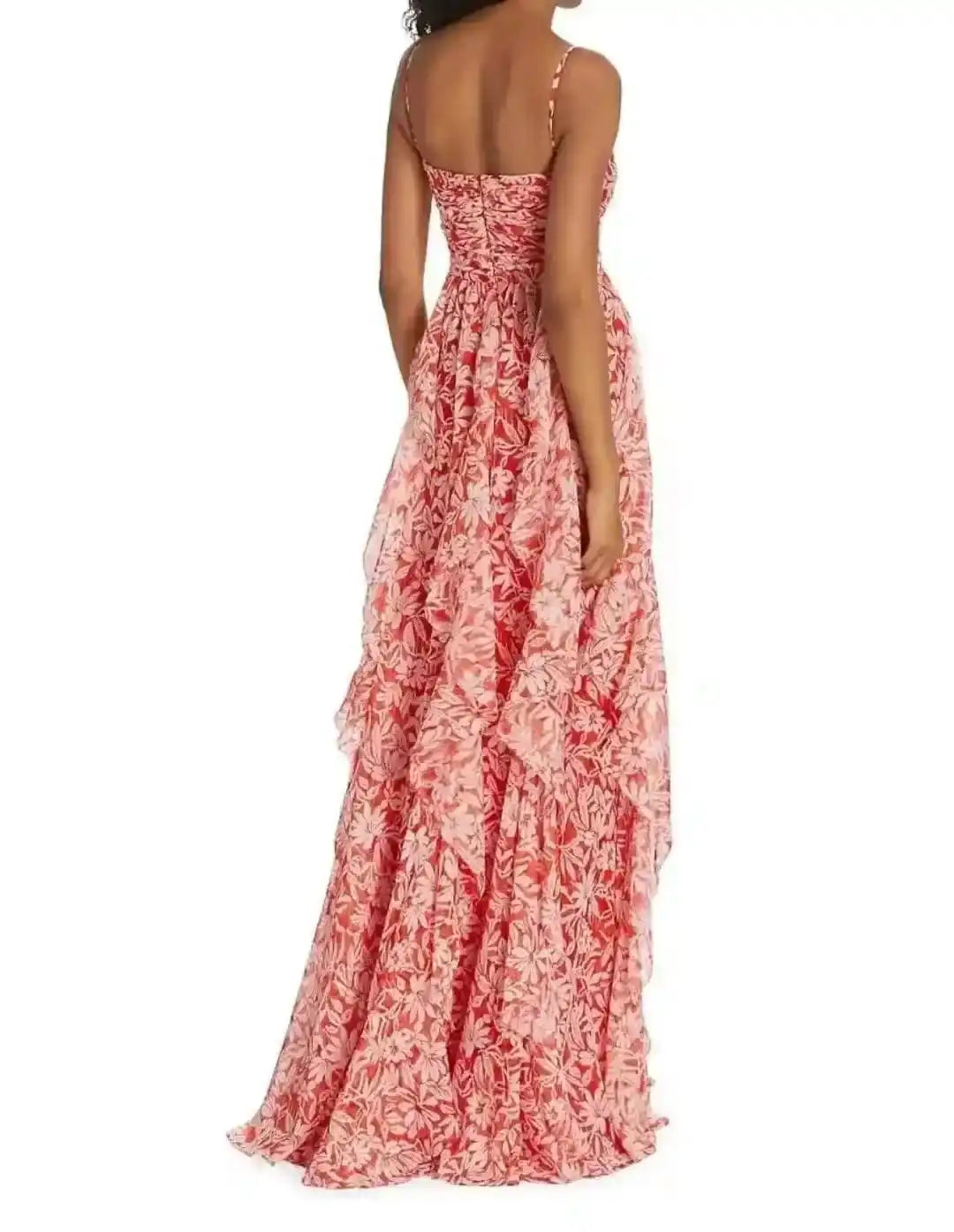 Elegantes Bandage-Maxikleid mit Diamanten – Bodenlang & Quadratkragen