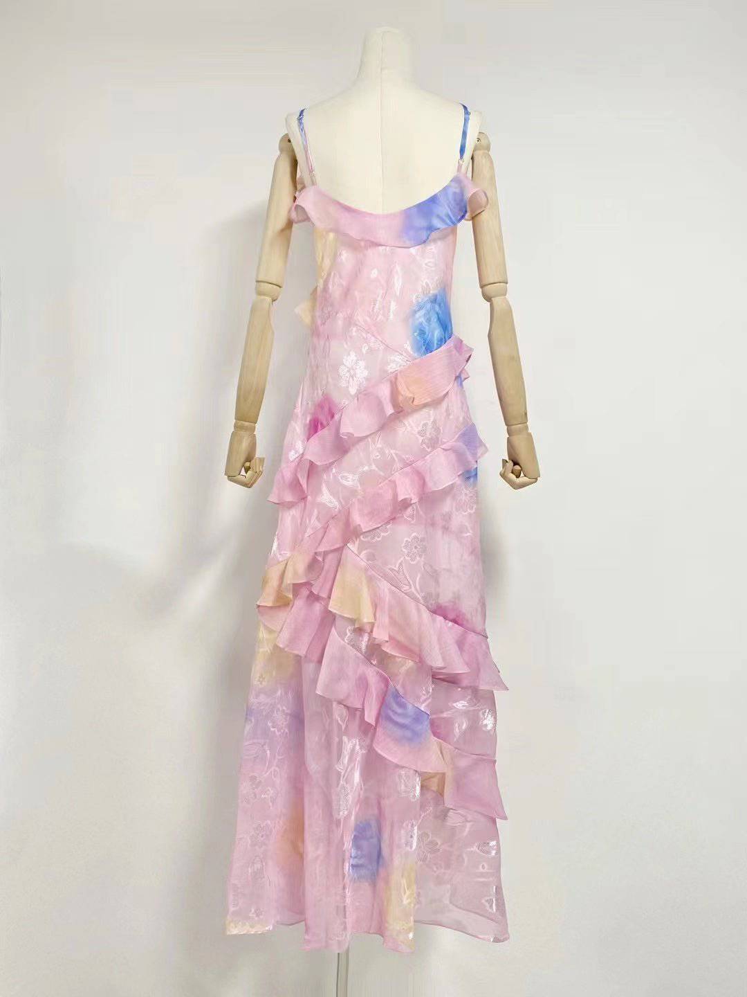 Elegantes Bandage-Maxikleid mit Diamanten – Bodenlang & Quadratkragen