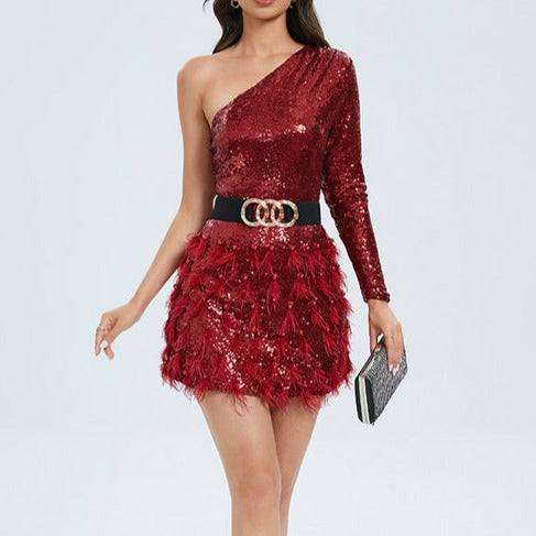 Elegantes Bandage-Maxikleid mit Diamanten – Bodenlang & Quadratkragen