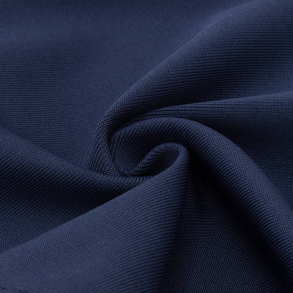 Elegantes Bandage-Maxikleid mit Diamanten – Bodenlang & Quadratkragen