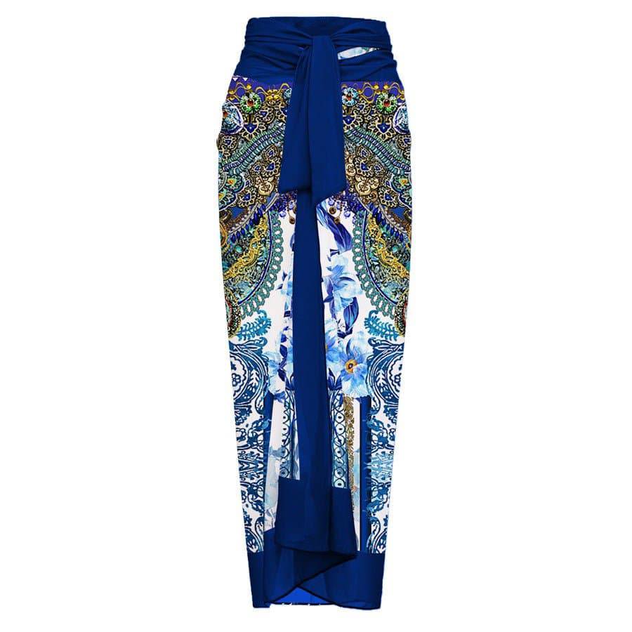 Elegantes Bandage-Maxikleid mit Diamanten – Bodenlang & Quadratkragen