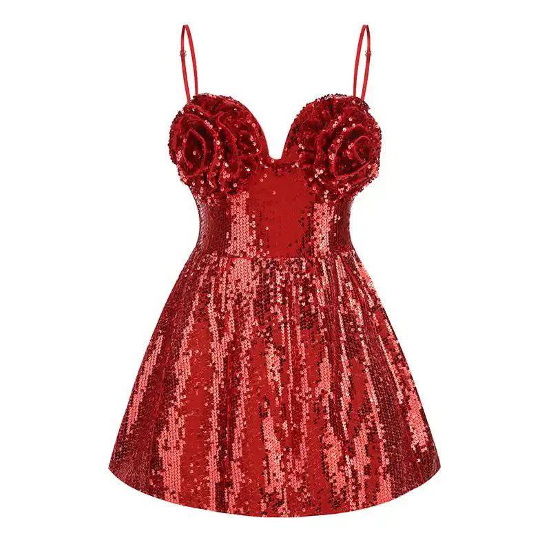 Produktbild von Elegantes Bandage-Maxikleid mit Diamanten – Bodenlang & Quadratkragen in s, erhältlich bei Hot Fashionista