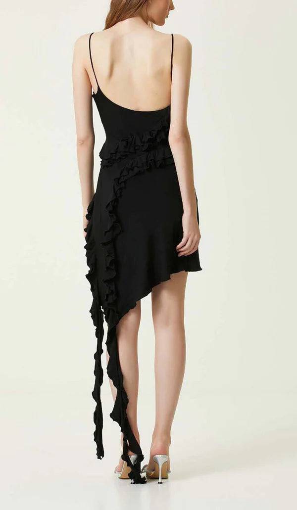 Elegantes Bandage-Maxikleid mit Diamanten – Bodenlang & Quadratkragen