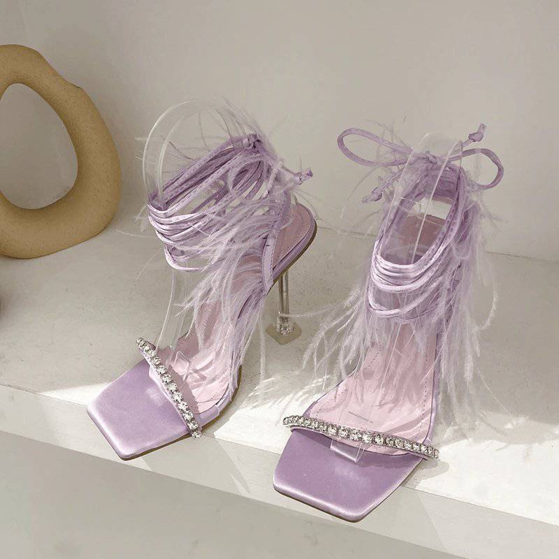 Elegantes Bandage-Maxikleid mit Diamanten – Bodenlang & Quadratkragen