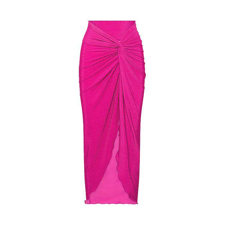 Elegantes Bandage-Maxikleid mit Diamanten – Bodenlang & Quadratkragen