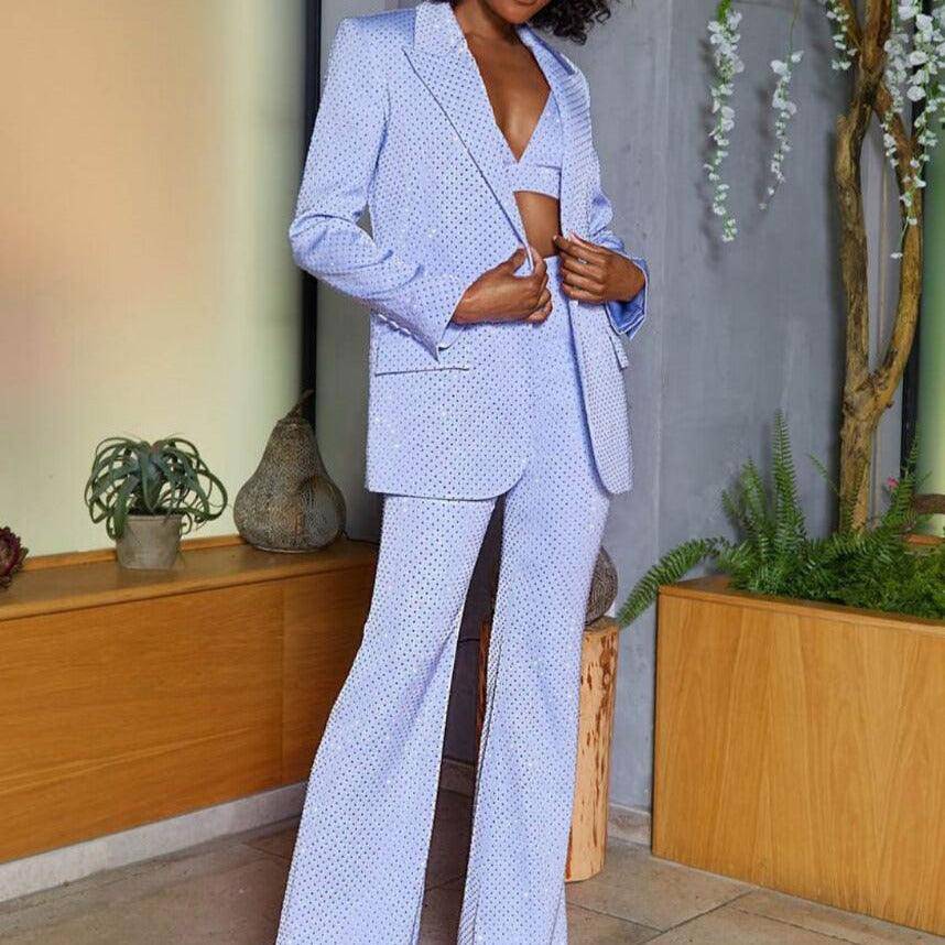 Elegantes Bandage-Maxikleid mit Diamanten – Bodenlang & Quadratkragen