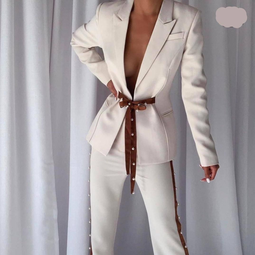 Elegantes Bandage-Maxikleid mit Diamanten – Bodenlang & Quadratkragen