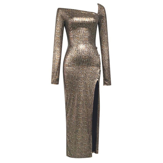 Produktbild von Elegantes Bandage-Maxikleid mit Diamanten – Bodenlang & Quadratkragen in xs, erhältlich bei Hot Fashionista