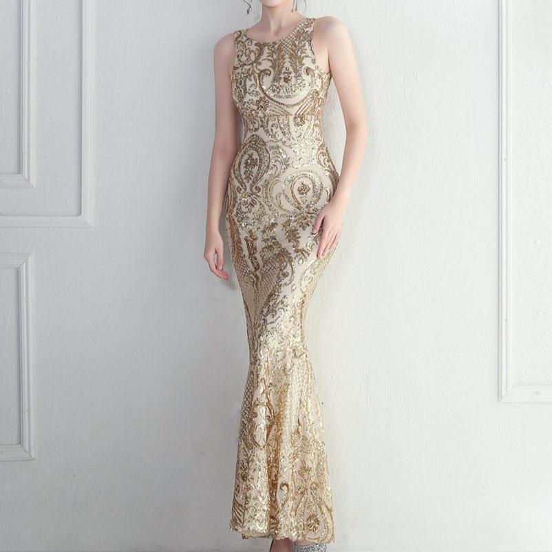 Elegantes Bandage-Maxikleid mit Diamanten – Bodenlang & Quadratkragen
