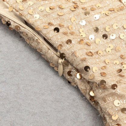 Elegantes Bandage-Maxikleid mit Diamanten – Bodenlang & Quadratkragen