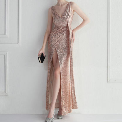 Elegantes Bandage-Maxikleid mit Diamanten – Bodenlang & Quadratkragen