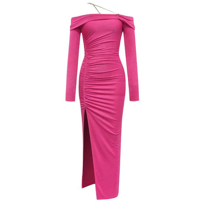 Produktbild von Elegantes Bandage-Maxikleid mit Diamanten – Bodenlang & Quadratkragen in xs, erhältlich bei Hot Fashionista
