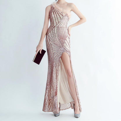 Elegantes Bandage-Maxikleid mit Diamanten – Bodenlang & Quadratkragen