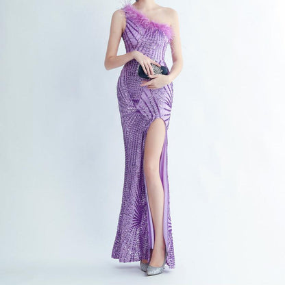 Elegantes Bandage-Maxikleid mit Diamanten – Bodenlang & Quadratkragen