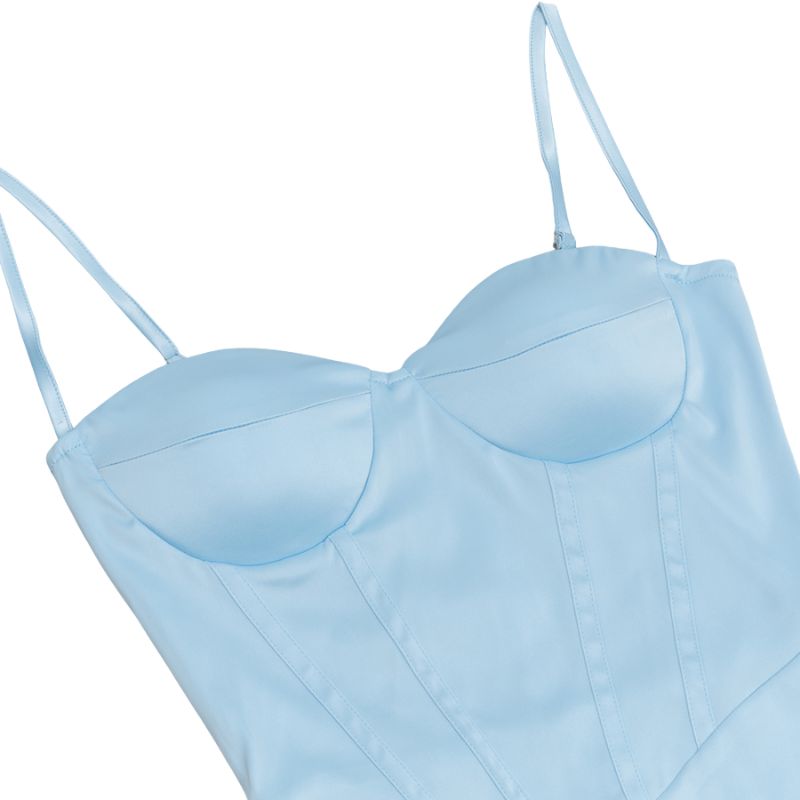 Elegantes Bandage-Maxikleid mit Diamanten – Bodenlang & Quadratkragen