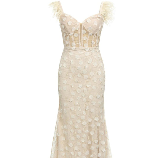 Produktbild von Elegantes Bandage-Maxikleid mit Diamanten – Bodenlang & Quadratkragen in xs-1, erhältlich bei Hot Fashionista