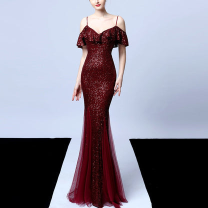 Elegantes Bandage-Maxikleid mit Diamanten – Bodenlang & Quadratkragen