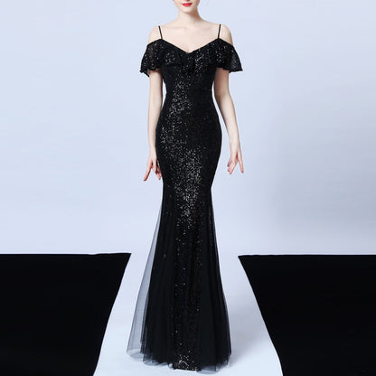 Elegantes Bandage-Maxikleid mit Diamanten – Bodenlang & Quadratkragen