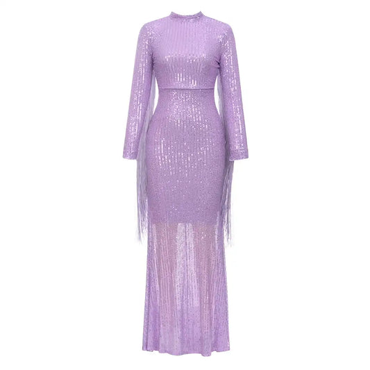 Produktbild von Elegantes Bandage-Maxikleid mit Diamanten – Bodenlang & Quadratkragen in xs, erhältlich bei Hot Fashionista