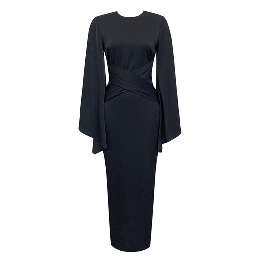 Produktbild von Elegantes Bandage-Maxikleid mit Diamanten – Bodenlang & Quadratkragen in xs-1, erhältlich bei Hot Fashionista