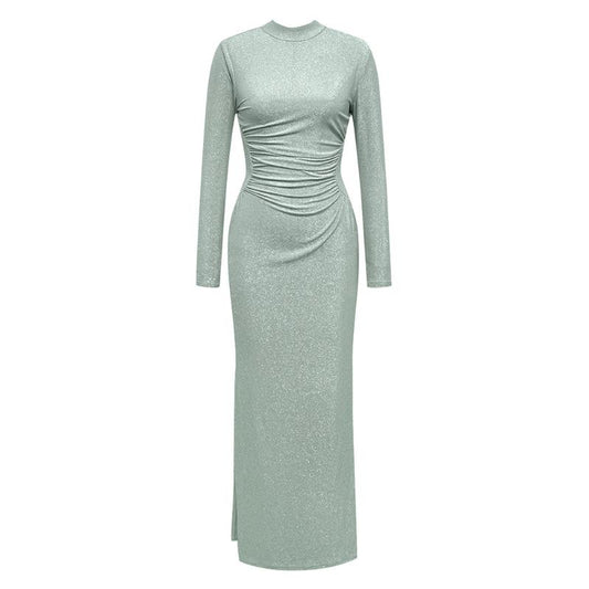 Produktbild von Elegantes Bandage-Maxikleid mit Diamanten – Bodenlang & Quadratkragen in xs-1, erhältlich bei Hot Fashionista