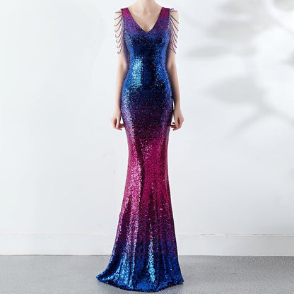Elegantes Bandage-Maxikleid mit Diamanten – Bodenlang & Quadratkragen