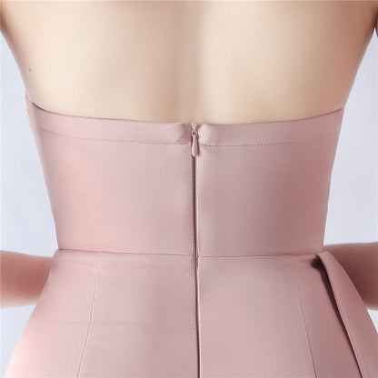 Elegantes Bandage-Maxikleid mit Diamanten – Bodenlang & Quadratkragen