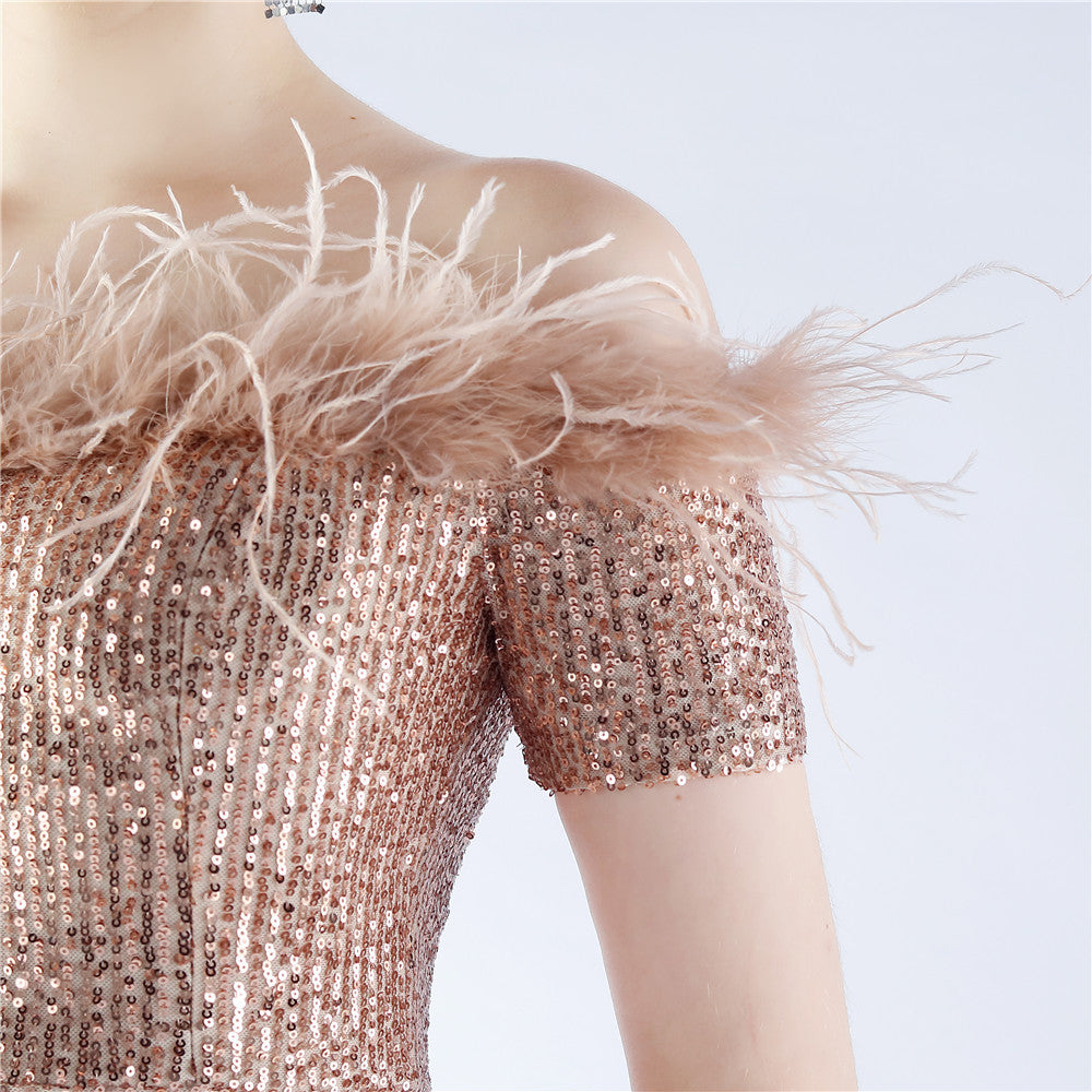 Elegantes Bandage-Maxikleid mit Diamanten – Bodenlang & Quadratkragen